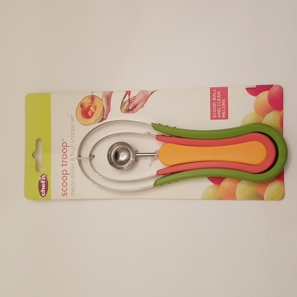 Chef'n Scoop Troop Melon baller& fruit scoops set - Picture 1 of 5